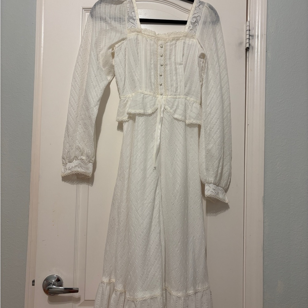 Vintage 70s maxi dress gunne sax style